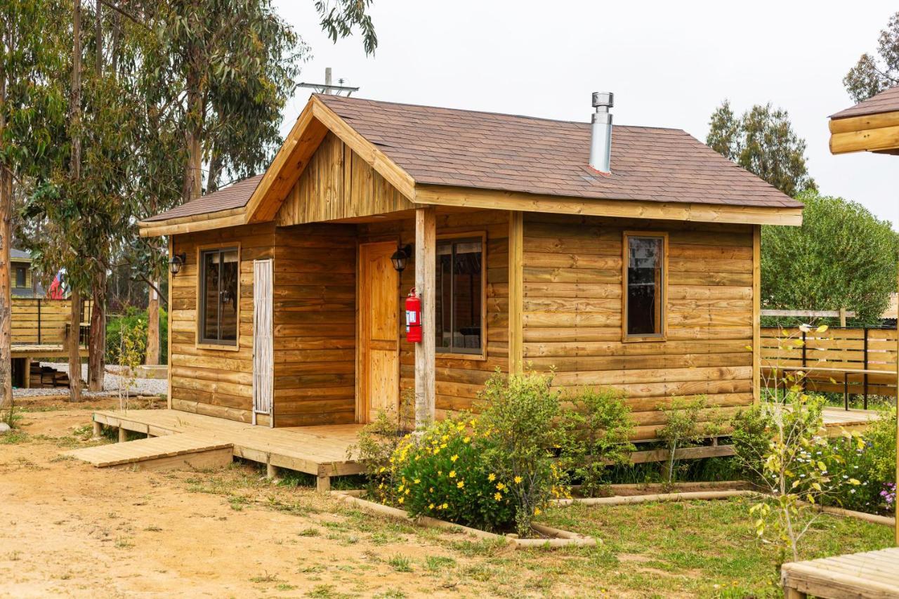 Cabana En Tunquen Con Parrilla, Fogon, Piscina Y Bosque Kültér fotó