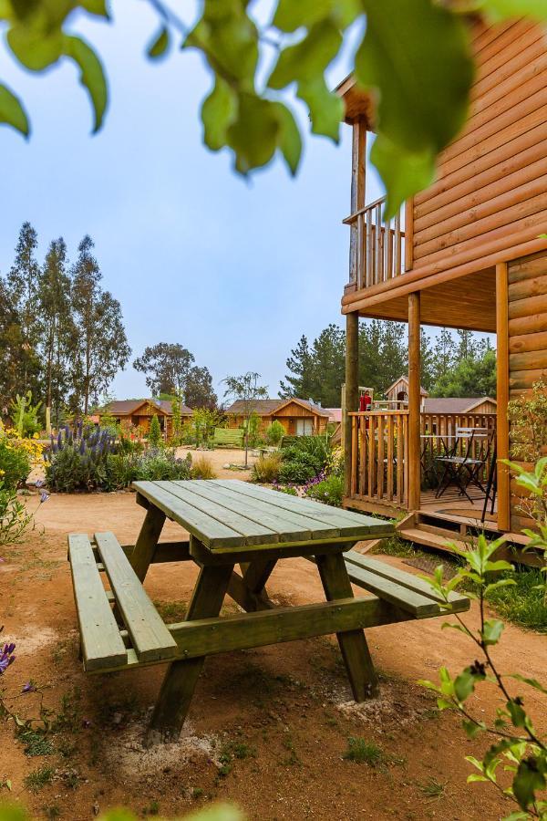 Cabana En Tunquen Con Parrilla, Fogon, Piscina Y Bosque Kültér fotó
