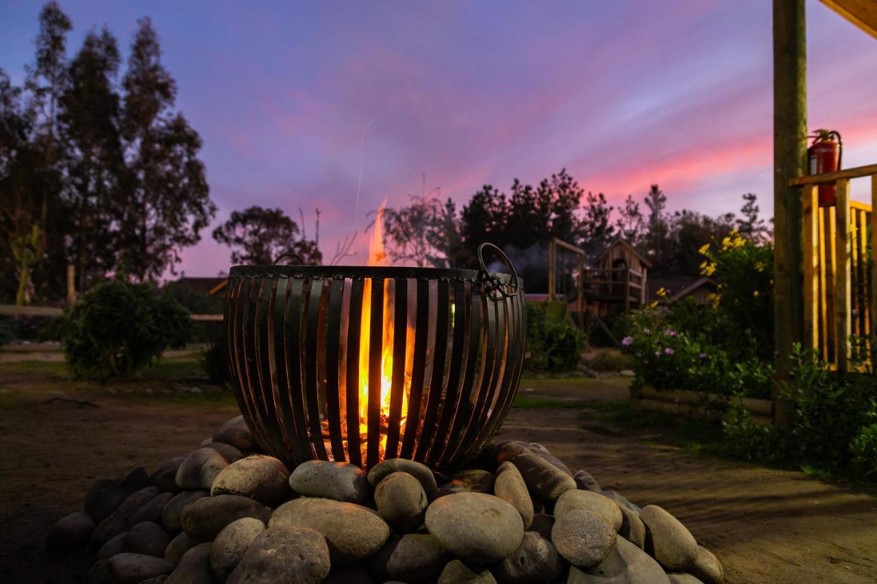Cabana En Tunquen Con Parrilla, Fogon, Piscina Y Bosque Kültér fotó