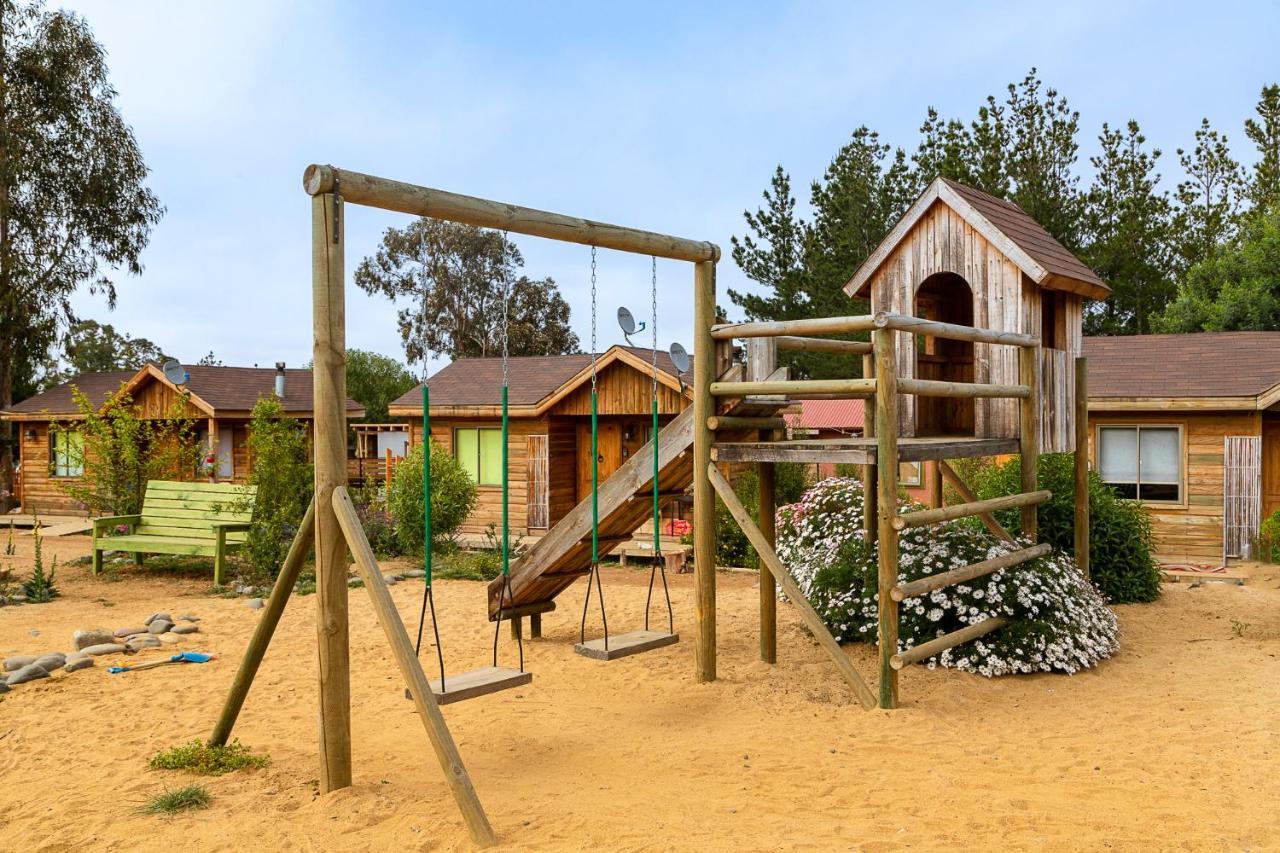 Cabana En Tunquen Con Parrilla, Fogon, Piscina Y Bosque Kültér fotó