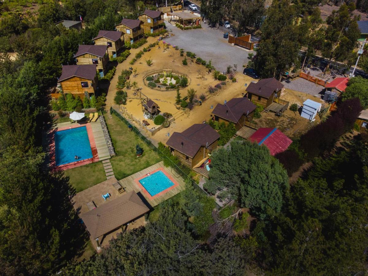 Cabana En Tunquen Con Parrilla, Fogon, Piscina Y Bosque Kültér fotó