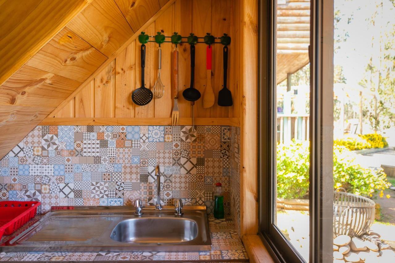 Cabana En Tunquen Con Parrilla, Fogon, Piscina Y Bosque Kültér fotó