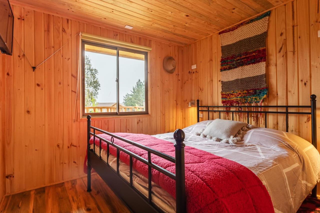 Cabana En Tunquen Con Parrilla, Fogon, Piscina Y Bosque Kültér fotó