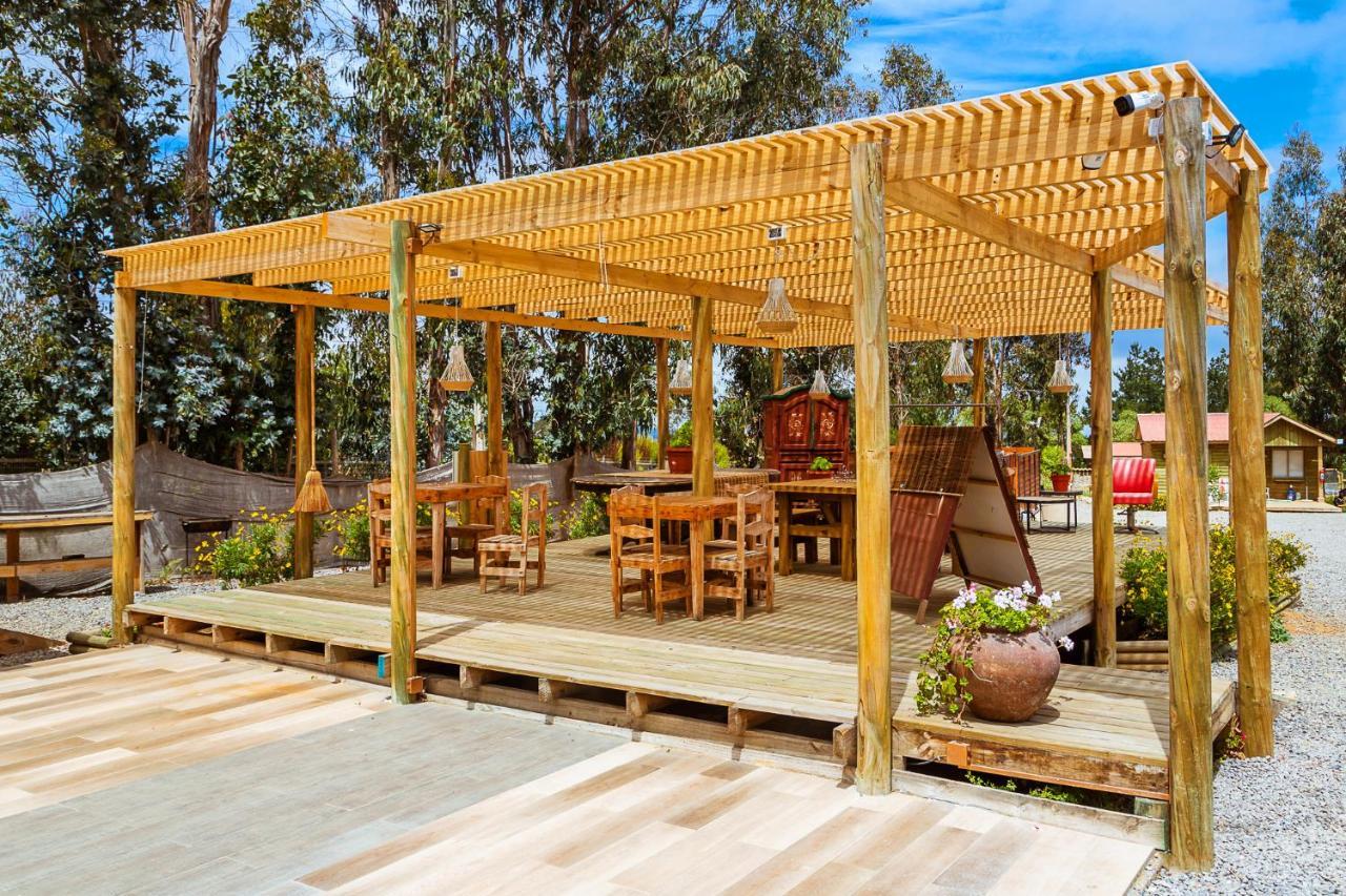 Cabana En Tunquen Con Parrilla, Fogon, Piscina Y Bosque Kültér fotó