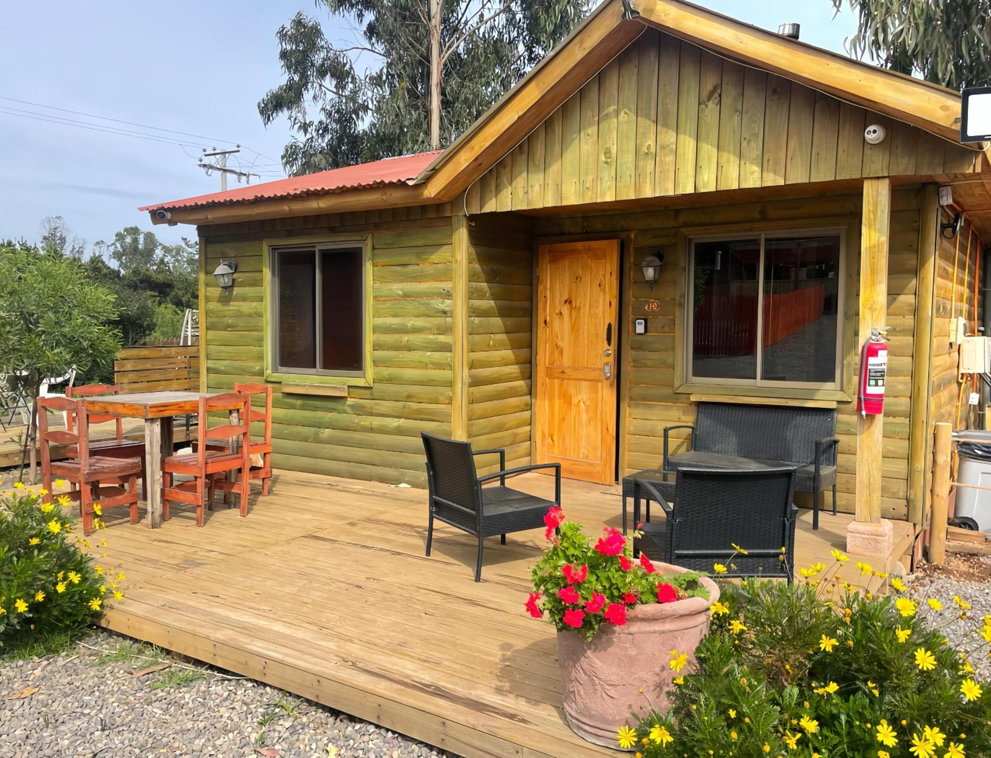 Cabana En Tunquen Con Parrilla, Fogon, Piscina Y Bosque Kültér fotó
